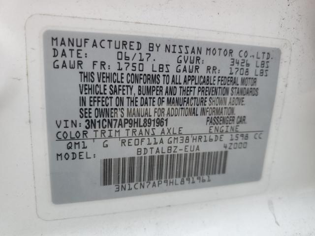 Photo 12 VIN: 3N1CN7AP9HL891961 - NISSAN VERSA 