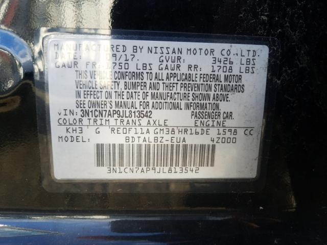 Photo 9 VIN: 3N1CN7AP9JL813542 - NISSAN VERSA S 