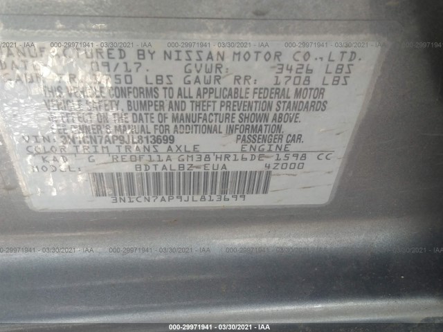 Photo 8 VIN: 3N1CN7AP9JL813699 - NISSAN VERSA 