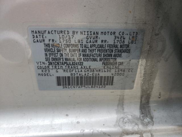 Photo 9 VIN: 3N1CN7AP9JL824122 - NISSAN VERSA S 