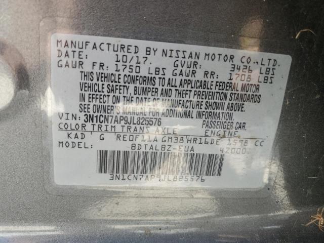 Photo 12 VIN: 3N1CN7AP9JL825576 - NISSAN VERSA 