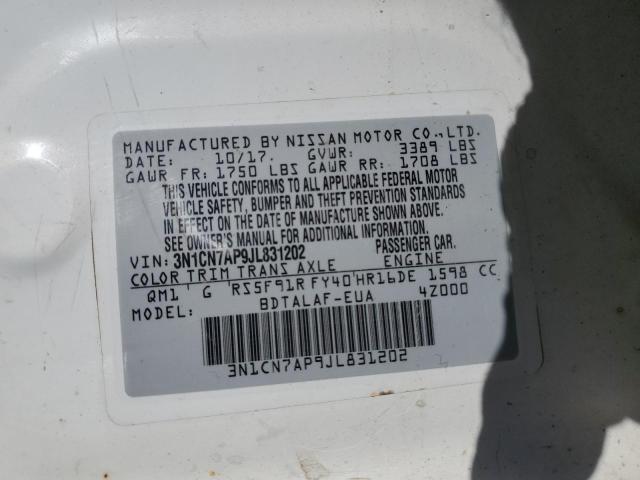 Photo 11 VIN: 3N1CN7AP9JL831202 - NISSAN VERSA S 