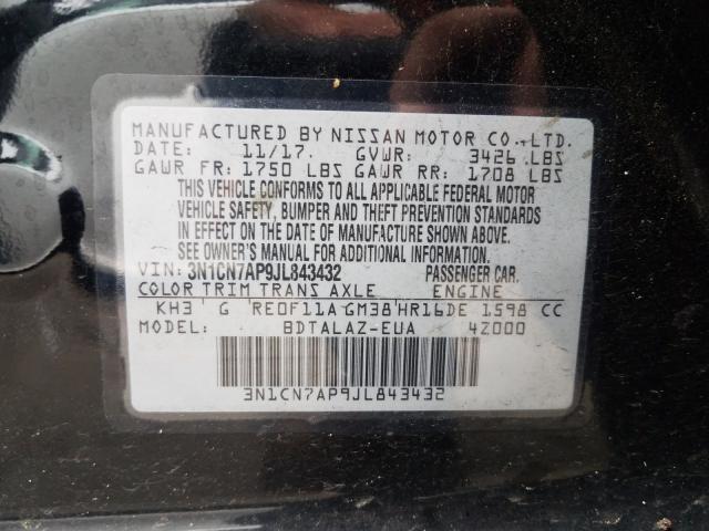 Photo 9 VIN: 3N1CN7AP9JL843432 - NISSAN VERSA S 