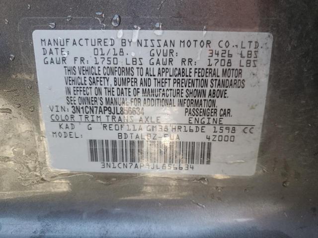 Photo 11 VIN: 3N1CN7AP9JL856634 - NISSAN VERSA 