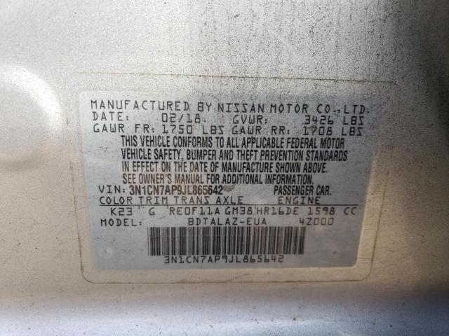 Photo 11 VIN: 3N1CN7AP9JL865642 - NISSAN VERSA 