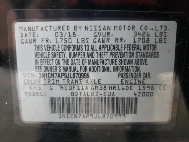 Photo 11 VIN: 3N1CN7AP9JL870999 - NISSAN VERSA S 