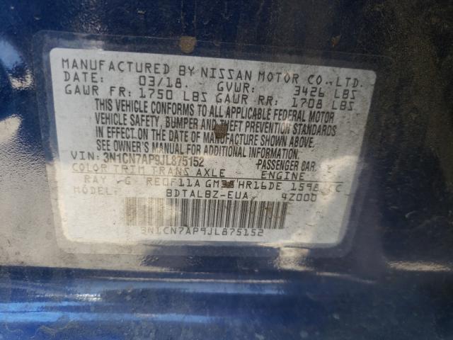 Photo 9 VIN: 3N1CN7AP9JL875152 - NISSAN VERSA S 