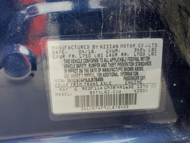 Photo 12 VIN: 3N1CN7AP9JL878455 - NISSAN VERSA S 