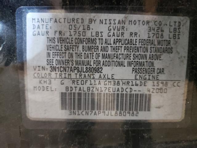 Photo 9 VIN: 3N1CN7AP9JL880982 - NISSAN VERSA S 