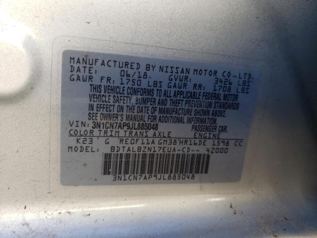 Photo 9 VIN: 3N1CN7AP9JL885048 - NISSAN VERSA S 