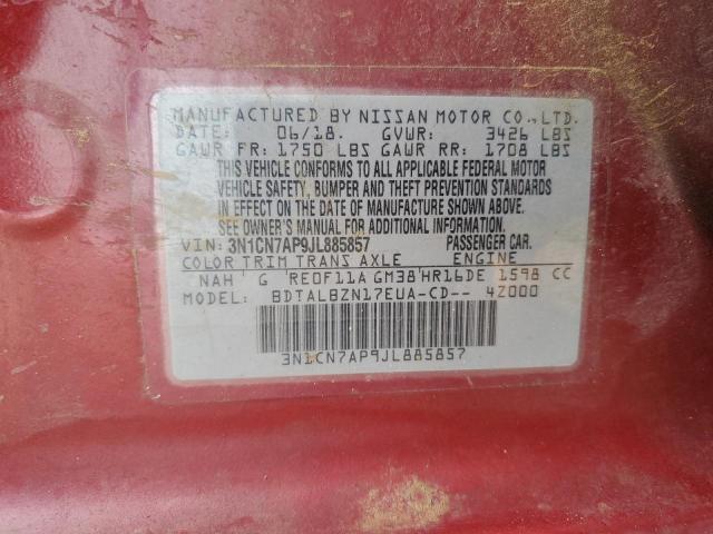 Photo 11 VIN: 3N1CN7AP9JL885857 - NISSAN VERSA 