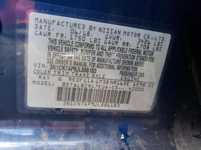 Photo 11 VIN: 3N1CN7AP9JL886183 - NISSAN VERSA S 