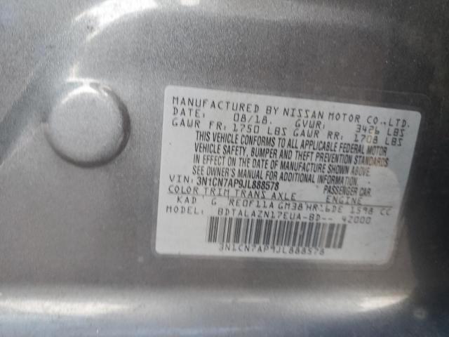 Photo 11 VIN: 3N1CN7AP9JL888578 - NISSAN VERSA S 