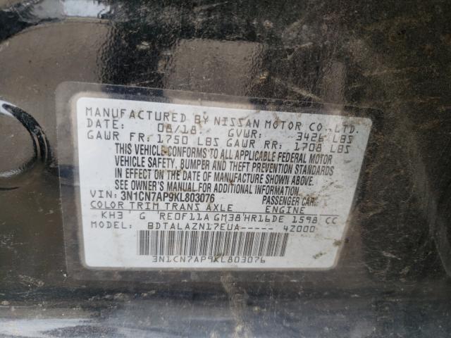 Photo 9 VIN: 3N1CN7AP9KL803076 - NISSAN VERSA 