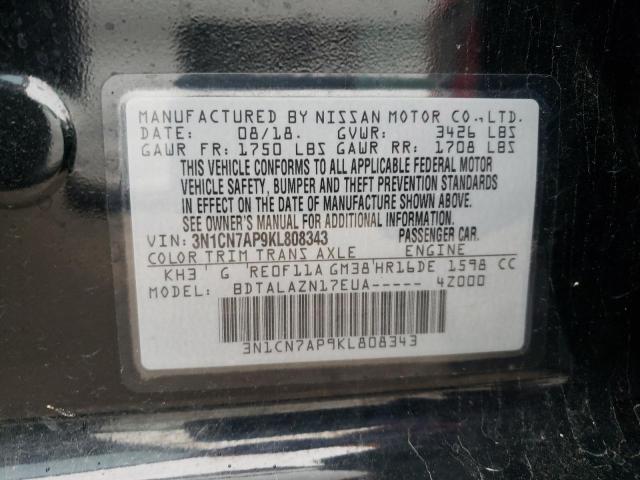 Photo 11 VIN: 3N1CN7AP9KL808343 - NISSAN VERSA S 