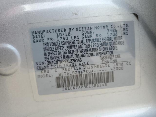 Photo 11 VIN: 3N1CN7AP9KL825143 - NISSAN VERSA S 