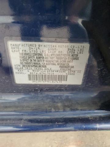 Photo 11 VIN: 3N1CN7AP9KL867635 - NISSAN VERSA 