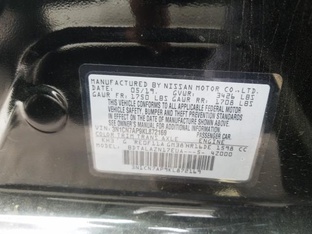 Photo 9 VIN: 3N1CN7AP9KL872169 - NISSAN VERSA S 