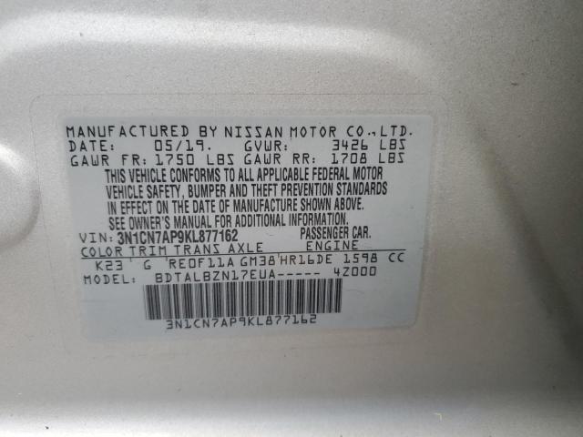 Photo 11 VIN: 3N1CN7AP9KL877162 - NISSAN VERSA 