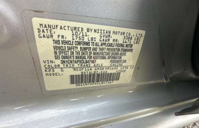 Photo 9 VIN: 3N1CN7APXCL847167 - NISSAN VERSA S 