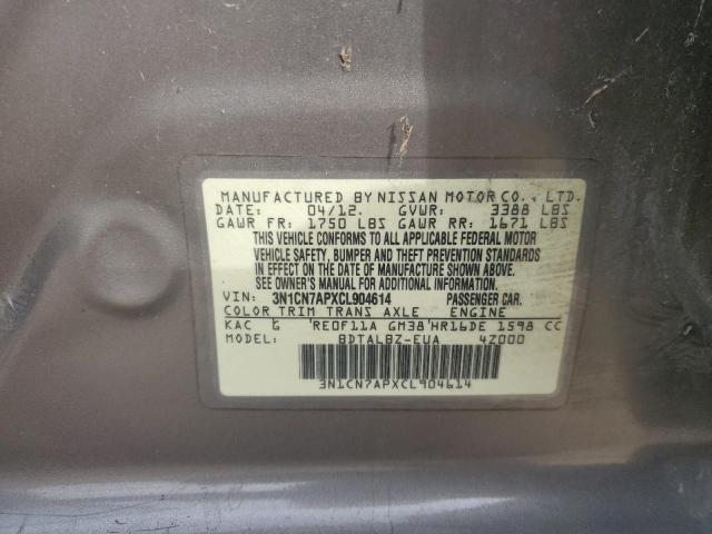 Photo 11 VIN: 3N1CN7APXCL904614 - NISSAN VERSA 