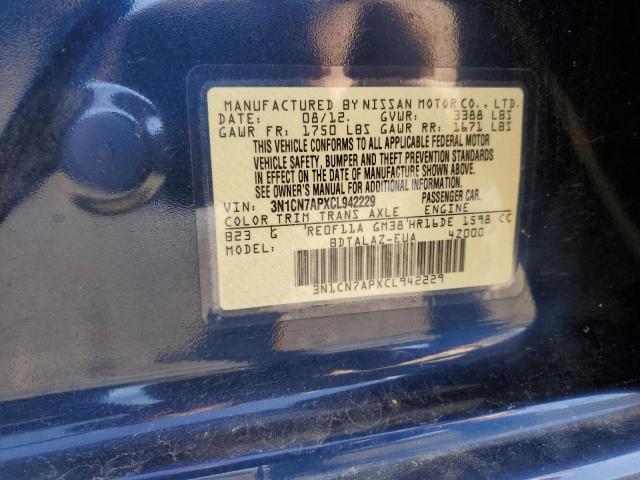 Photo 11 VIN: 3N1CN7APXCL942229 - NISSAN VERSA S 