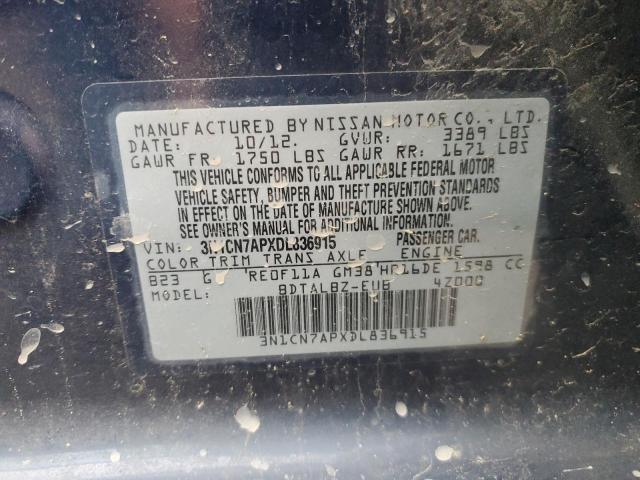 Photo 12 VIN: 3N1CN7APXDL836915 - NISSAN VERSA 