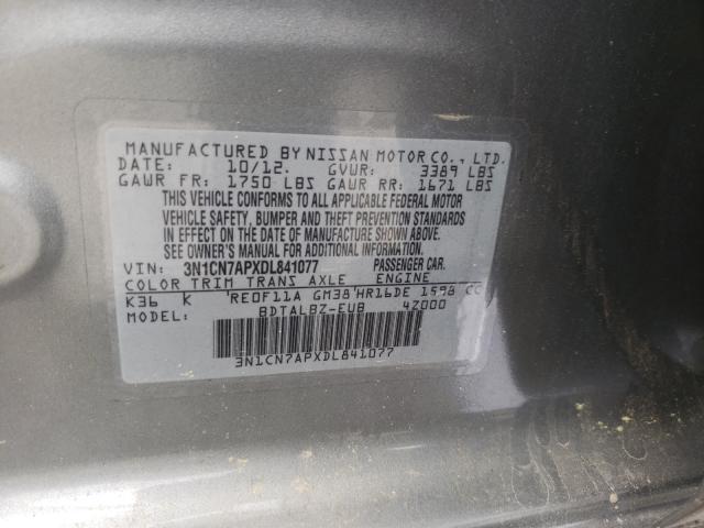 Photo 9 VIN: 3N1CN7APXDL841077 - NISSAN VERSA S 