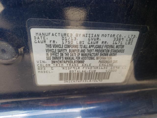 Photo 9 VIN: 3N1CN7APXDL870692 - NISSAN VERSA S 