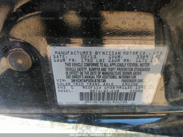 Photo 8 VIN: 3N1CN7APXDL876735 - NISSAN VERSA 