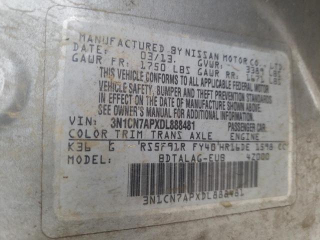 Photo 9 VIN: 3N1CN7APXDL888481 - NISSAN VERSA S 