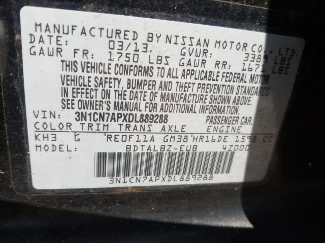 Photo 9 VIN: 3N1CN7APXDL889288 - NISSAN VERSA 