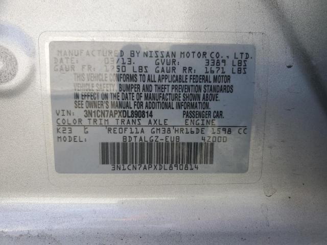 Photo 11 VIN: 3N1CN7APXDL890814 - NISSAN VERSA S 