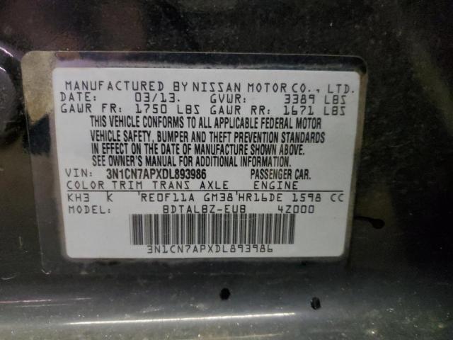 Photo 11 VIN: 3N1CN7APXDL893986 - NISSAN VERSA S 