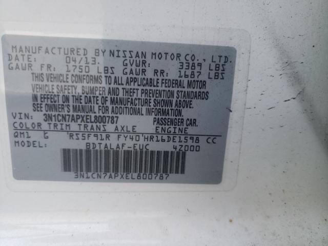 Photo 12 VIN: 3N1CN7APXEL800787 - NISSAN VERSA S 