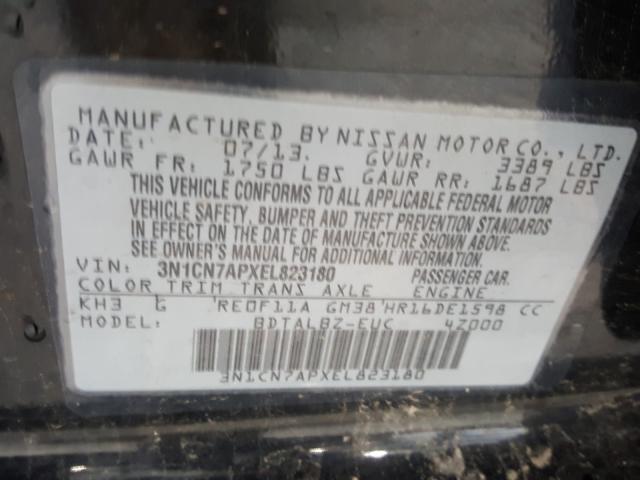 Photo 9 VIN: 3N1CN7APXEL823180 - NISSAN VERSA S 