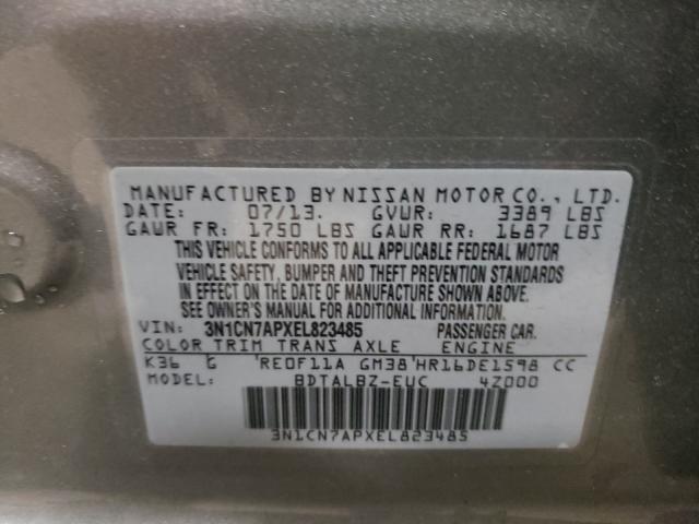 Photo 9 VIN: 3N1CN7APXEL823485 - NISSAN VERSA S 