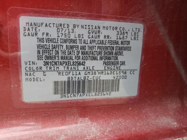 Photo 9 VIN: 3N1CN7APXEL825642 - NISSAN VERSA S 