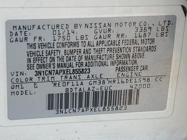 Photo 12 VIN: 3N1CN7APXEL855823 - NISSAN VERSA S 