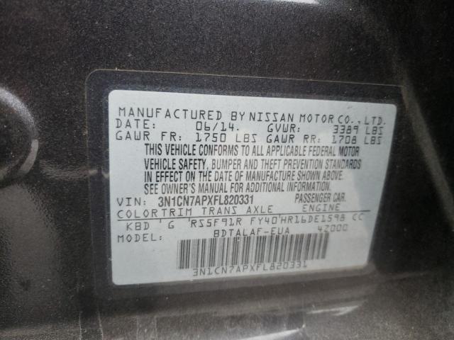 Photo 12 VIN: 3N1CN7APXFL820331 - NISSAN VERSA 