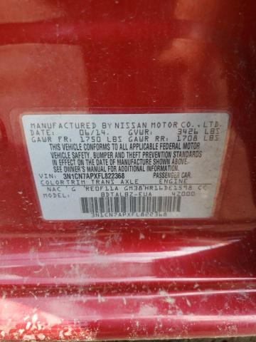 Photo 11 VIN: 3N1CN7APXFL822368 - NISSAN VERSA S 