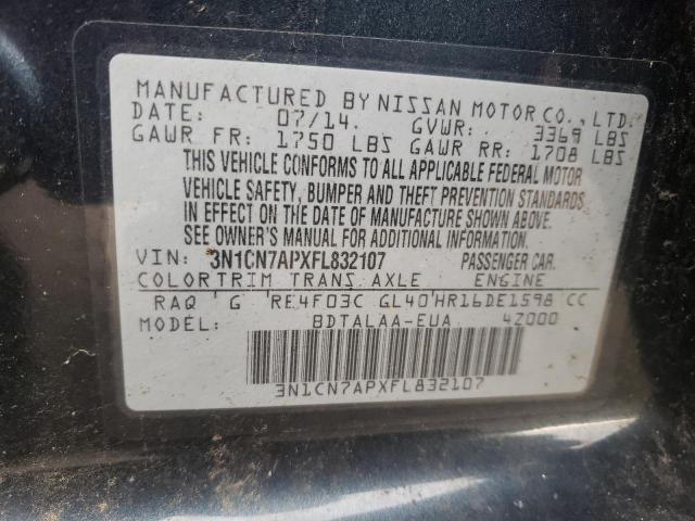 Photo 9 VIN: 3N1CN7APXFL832107 - NISSAN VERSA S 