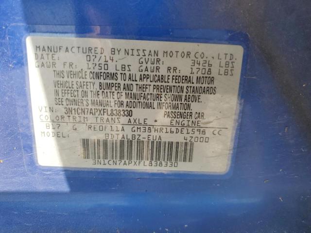 Photo 11 VIN: 3N1CN7APXFL838330 - NISSAN VERSA 