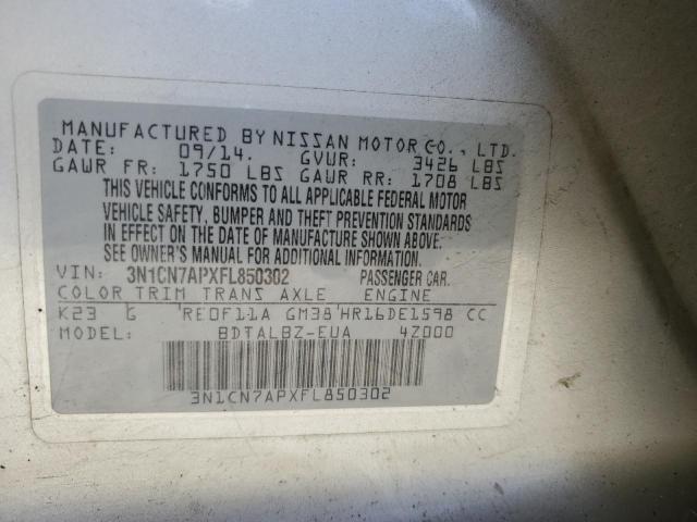 Photo 11 VIN: 3N1CN7APXFL850302 - NISSAN VERSA 