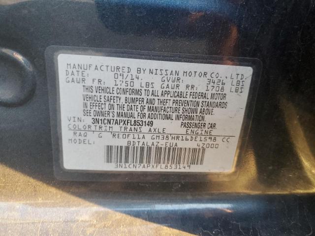 Photo 11 VIN: 3N1CN7APXFL853149 - NISSAN VERSA 