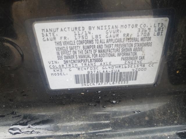 Photo 9 VIN: 3N1CN7APXFL878555 - NISSAN VERSA S 