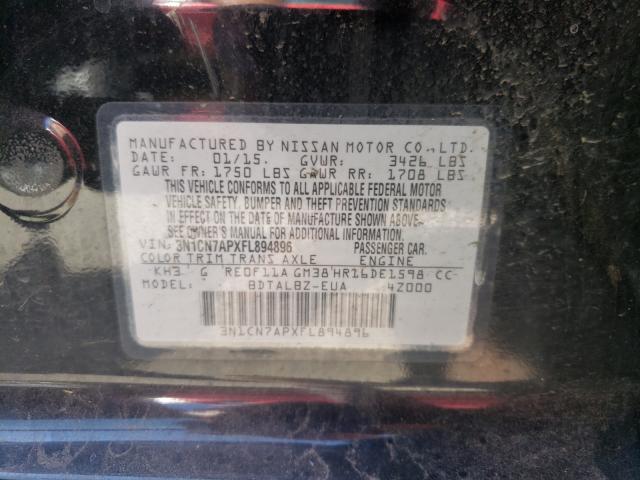 Photo 9 VIN: 3N1CN7APXFL894896 - NISSAN VERSA S 