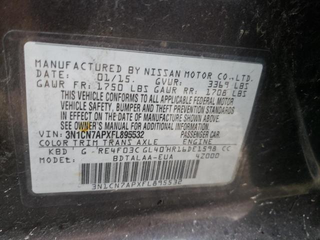 Photo 11 VIN: 3N1CN7APXFL895532 - NISSAN VERSA S 