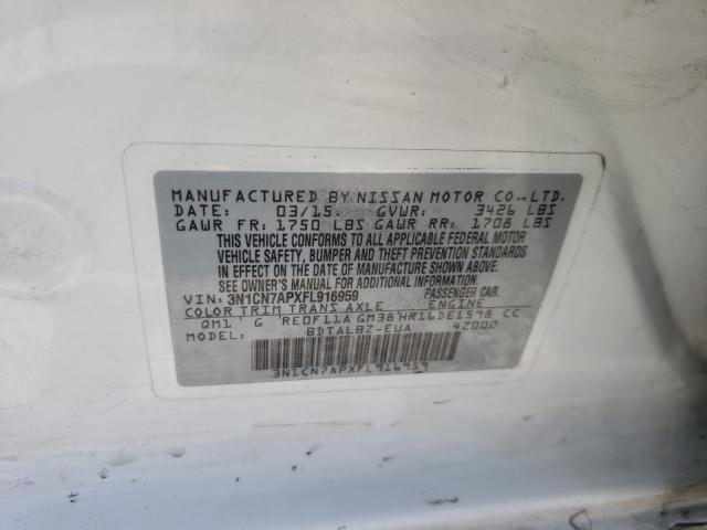 Photo 9 VIN: 3N1CN7APXFL916959 - NISSAN VERSA S 