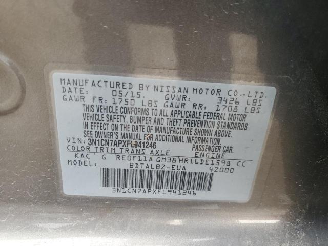 Photo 11 VIN: 3N1CN7APXFL941246 - NISSAN VERSA S 